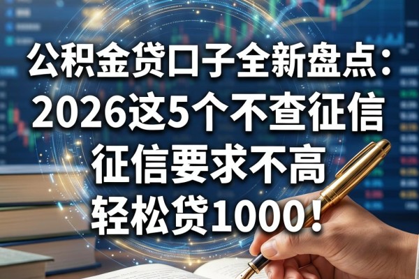 公积金贷口子全新盘点:2026这5个不查征信、征信要求不高,轻松贷1000!