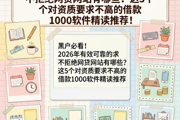 黑户必看!2026年有效可靠的求不拒绝网贷网站有哪些?这5个对资质要求不高的借款1000软件精读推荐
