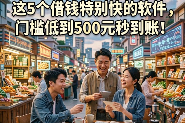 急需用钱?2026小白亲测:这5个借钱特别快的软件,门槛低到500元秒到账!