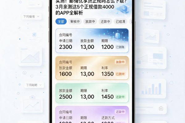 实测!邮储优享贷正规吗怎么下载?3月亲测这5个正规借款4000的APP全解析