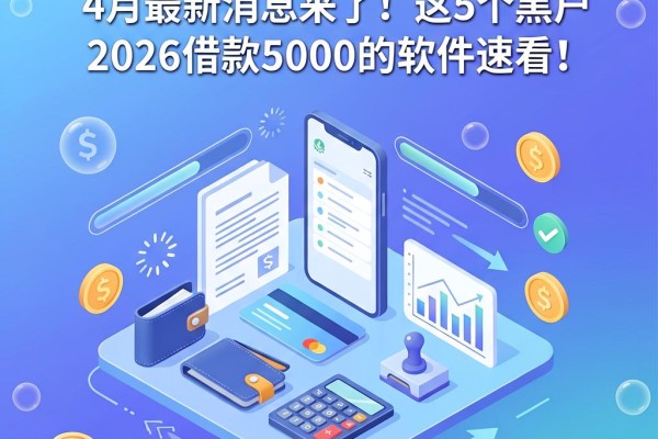 2026黑户也能贷款？4月最新消息来了！这5个黑户2026借款5000的软件速看