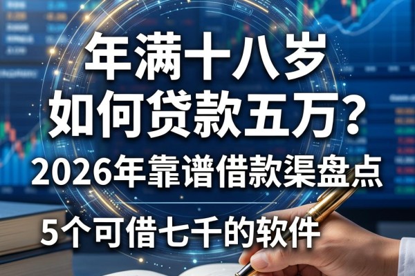 年满十八岁如何贷款五万？2026年靠谱借款渠道盘点，另附5个可借七千的软件