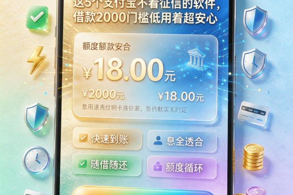 这5个支付宝不看征信的软件，借款2000门槛低用着超安心
