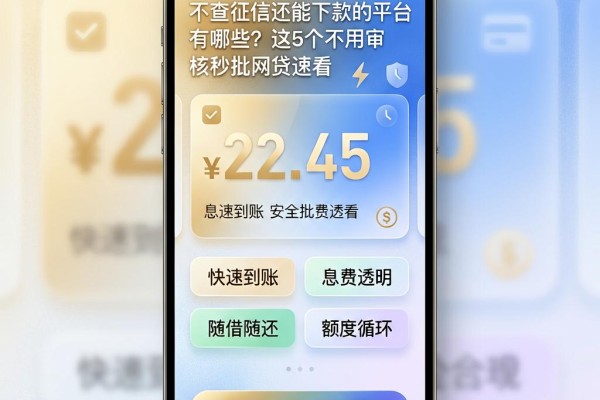 不查征信还能下款的平台有哪些？这5个不用审核秒批网贷速看