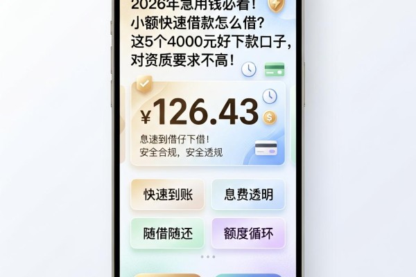 2026年急用钱必看！小额快速借款怎么借？这5个4000元好下款口子，对资质要求不高！