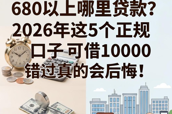芝麻信用分680以上哪里贷款？2026年这5个正规口子可借10000，错过真的会后悔！