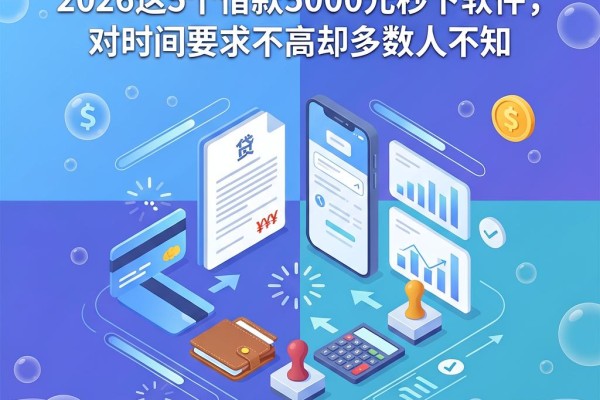 手机借钱分期时间长?2026这5个借款5000元秒下软件,对时间要求不高却多数人不知