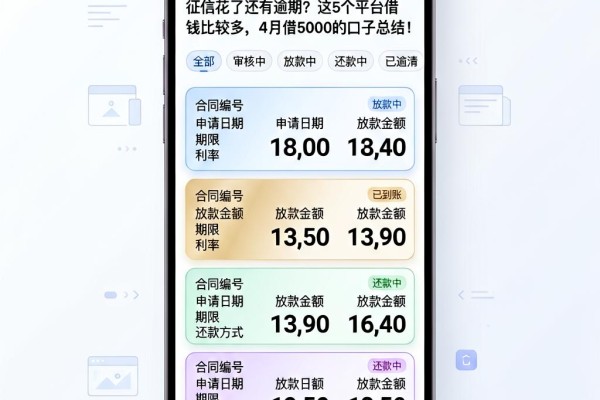 征信花了还有逾期?这5个平台借钱比较多,4月借5000的口子总结!