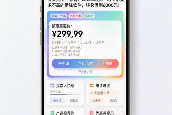 多头贷用户必看!2026年这5个对征信要求不高的借钱软件,轻松借到6000元