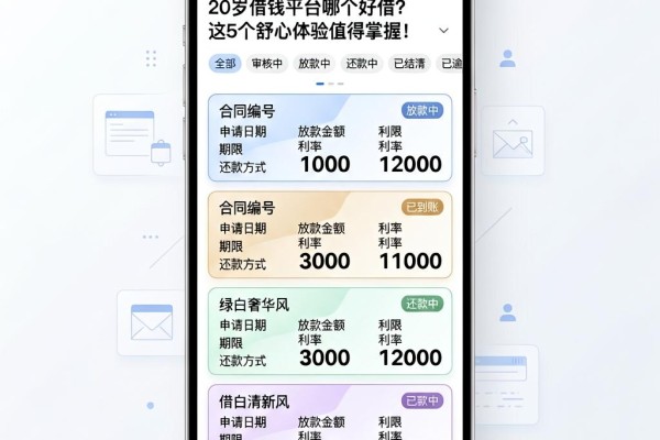 20岁借钱平台哪个好借?这5个舒心体验值得掌握!