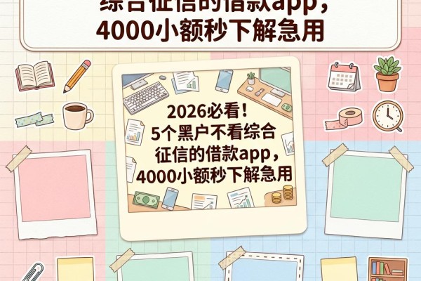 2026必看！5个黑户不看综合征信的借款app，4000小额秒下解急用