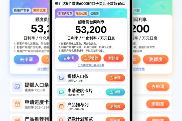 2026年必看！利息高门槛低的网贷平台有哪些？这5个借钱6000的口子灵活还款超省心