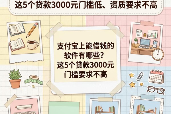 支付宝上能借钱的软件有哪些？这5个贷款3000元门槛低、资质要求不高