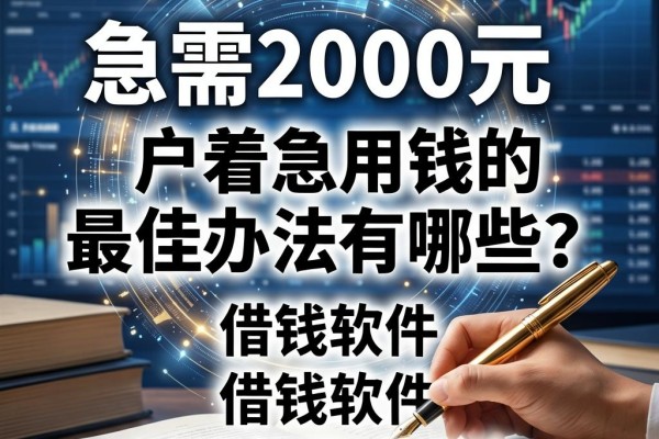 黑户着急用钱的最佳办法有哪些?急需2000元这5个借钱软件对征信要求不高