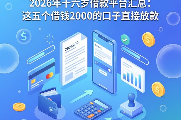 征信黑、征信不好、征信烂也能秒过!2026年十六岁借款平台汇总:这五个借钱2000的口子直接放款