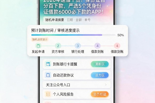 2026年速借干货！身份证百分百下款，严选5个凭身份证借款6000必下款的APP