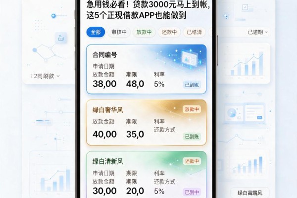 急用钱必看!贷款3000元马上到帐,这5个正规借款APP也能做到