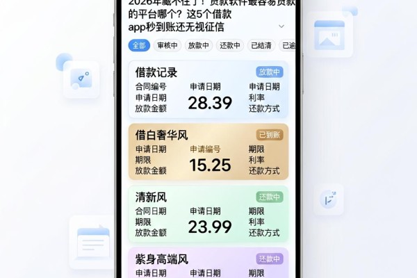 2026年藏不住了!贷款软件最容易贷款的平台哪个?这5个借款app秒到账还无视征信