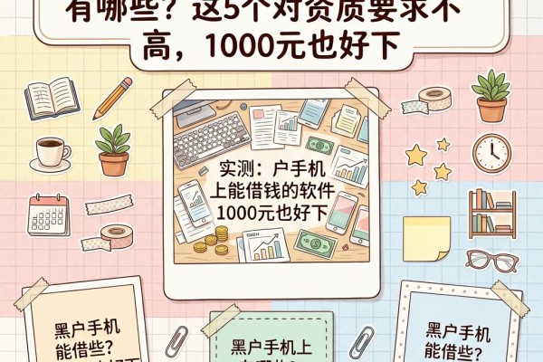 实测:黑户手机上能借钱的软件有哪些?这5个对资质要求不高,1000元也好下