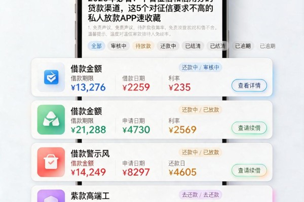 2026年必看！不看征信和信用分的贷款渠道，这5个对征信要求不高的私人放款APP速收藏