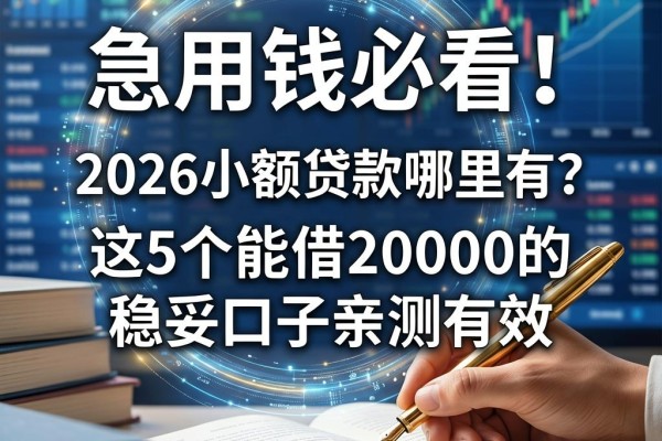 急用钱必看！2026正规小额贷款哪里有？这5个能借20000的稳妥口子亲测有效