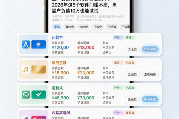 黑户负债10多万容易贷款不?2026年这5个软件门槛不高,黑户负债10万也能试试