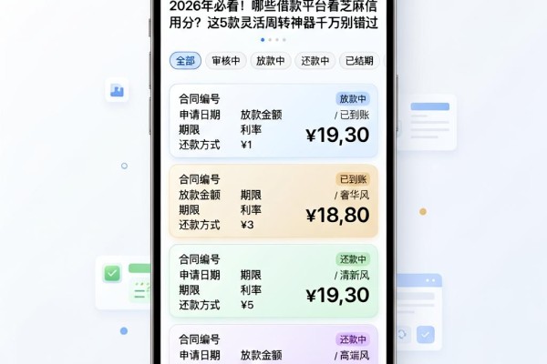 2026年必看！哪些借款平台看芝麻信用分？这5款灵活周转神器千万别错过
