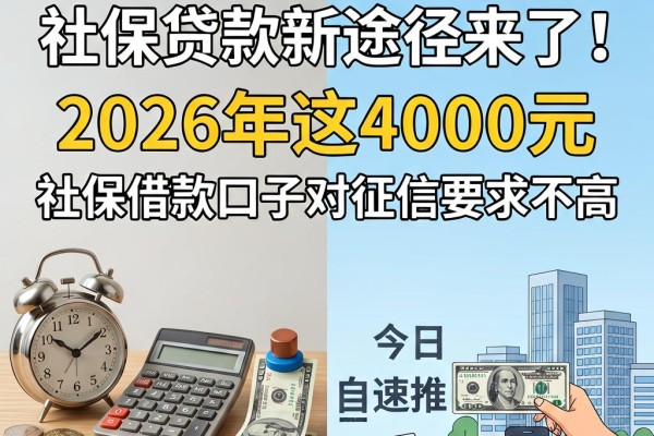 不查征信大数据的社保贷款新途径来了!2026年这4000元社保借款口子对征信要求不高,今日速推
