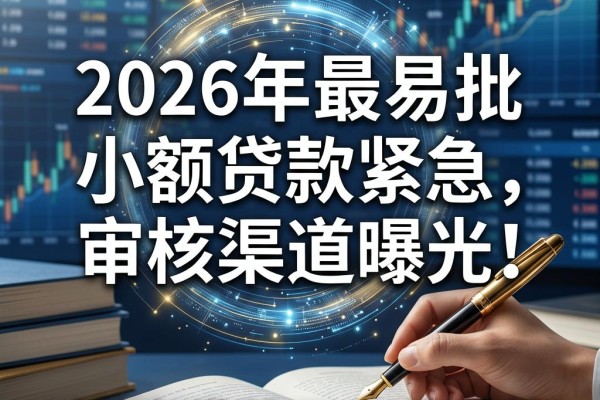 2026年最易批的小额贷款紧急审核渠道曝光!这5个借款口子秒下款