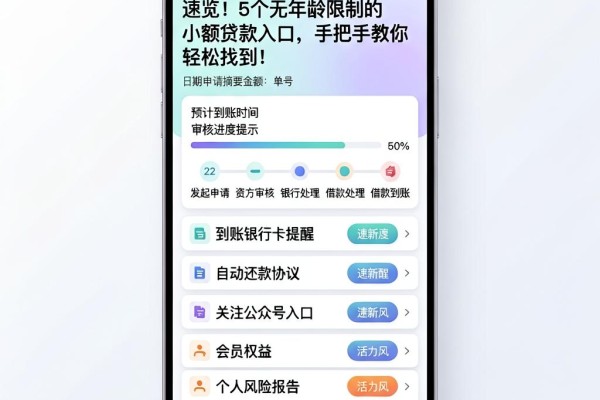 速览!5个无年龄限制的小额贷款入口,手把手教你轻松找到