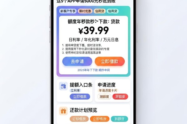 2026年秒下款的贷款平台大盘点:这5个APP申请5000元秒批到账