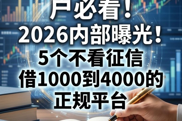 黑户必看!2026内部曝光:5个不看征信、借1000到4000的正规平台