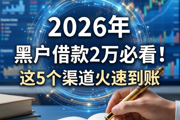 2026年黑户借款2万必看!这5个渠道火速到账