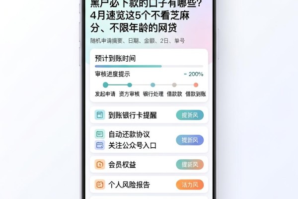 黑户必下款的口子有哪些？4月速览这5个不看芝麻分、不限年龄的网贷