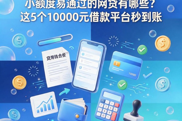 急用钱必看!小额度易通过的网贷有哪些?这5个10000元借款平台秒到账