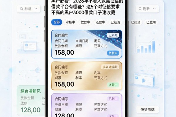 黑户必看！2026年不看大数据征信的借款平台有哪些？这5个对征信要求不高的黑户3000借款口子速收藏