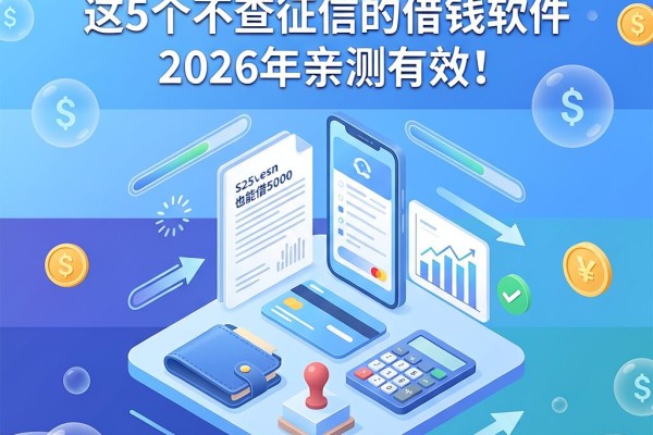征信有逾期也能借5000！这5个不查征信的借钱软件2026年亲测有效