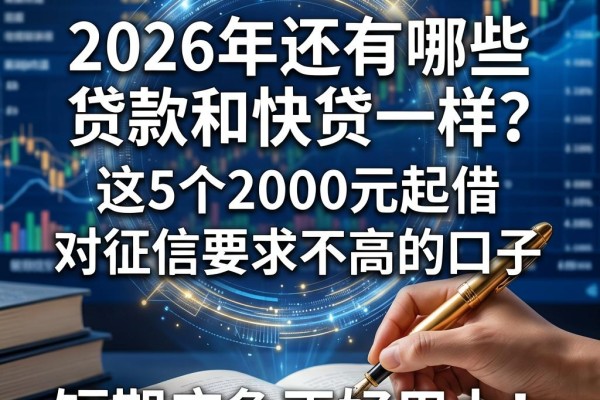 2026年还有哪些贷款和快贷一样?这5个2000元起借、对征信要求不高的口子,短期应急正好用上!