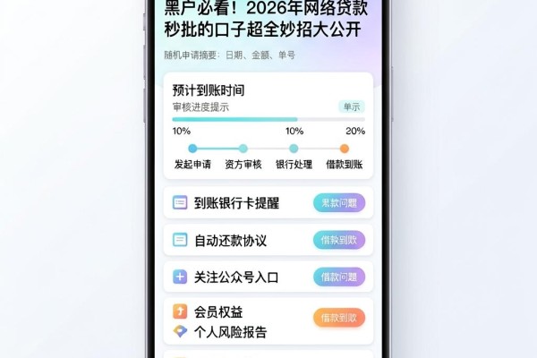 黑户必看！2026年网络贷款秒批的口子超全妙招大公开