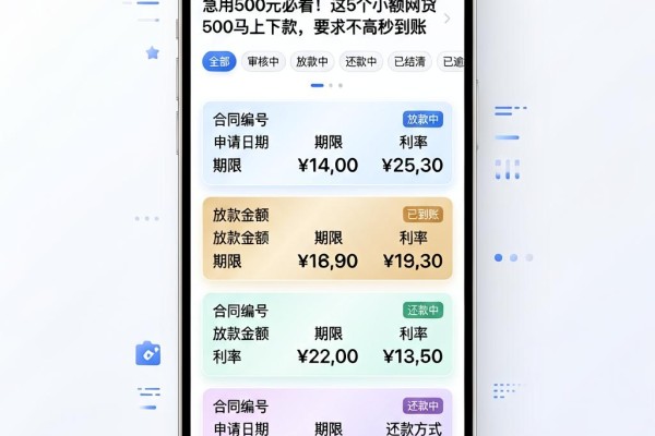 急用500元必看!这5个小额网贷500马上下款,要求不高秒到账