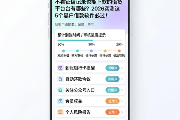 不看征信记录也能下款的借贷平台有哪些？2026实测这5个黑户借款软件必过！