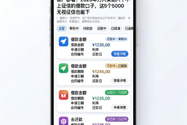黑户必看！2026年万人实测六个不上征信的借款口子，这5个5000无视征信也能下