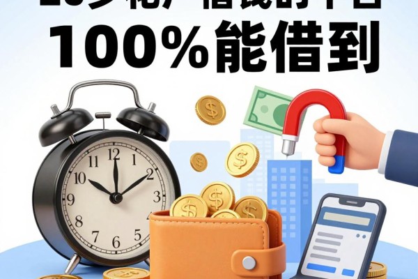 急用钱必看！20岁花户借钱的平台100%能借到，2026这5个秒放款软件无视查询
