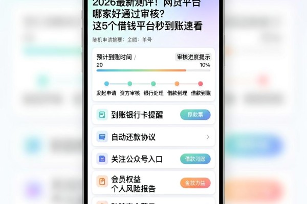 2026最新测评!网贷平台哪家好通过审核?这5个借钱平台秒到账速看