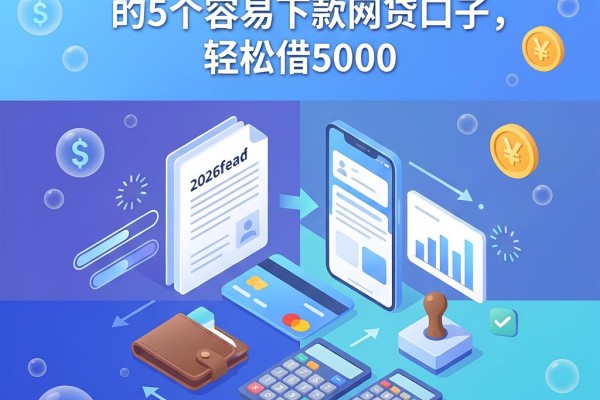 白户必看!2026年极速到账的5个容易下款网贷口子,轻松借5000