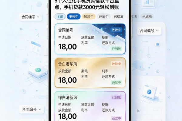 5个人性化手机贷款借款平台盘点,手机贷款3000元轻松到账