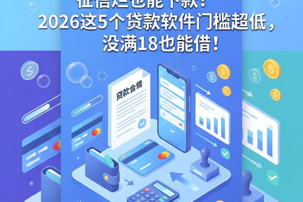 征信黑、征信不好、征信烂也能下款?2026这5个贷款软件门槛超低,没满18也能借!