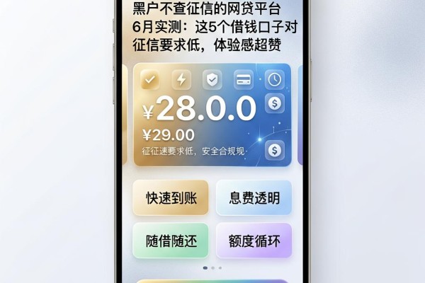 黑户不查征信的网贷平台6月实测:这5个借钱口子对征信要求低,体验感超赞