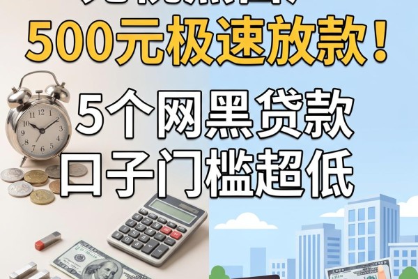 无视黑白户，500元极速放款！这5个网黑贷款口子门槛超低，应急必备