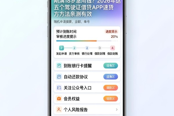 刚满18岁急用钱?2026年这五个驾驶证借贷APP速贷方法亲测有效